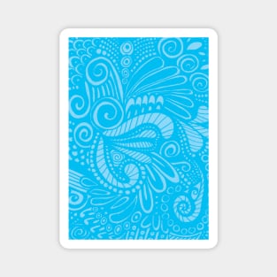 Sky Blue Tiki Parrot Magnet