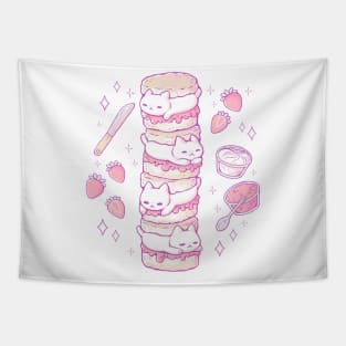 Cute Cat Scones Tapestry