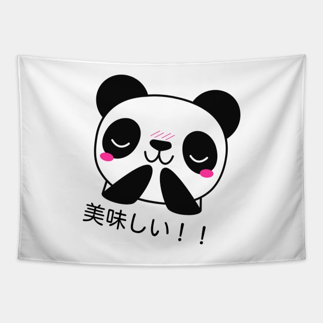 Cute Panda oishii Tapestry by Shirt Vibin