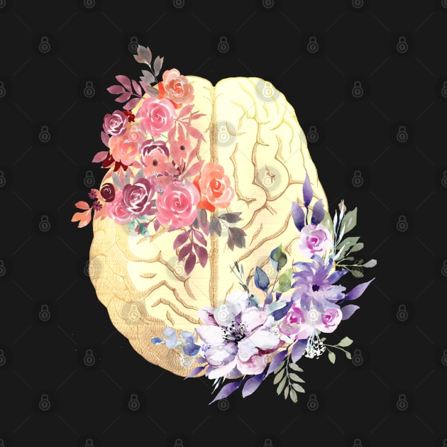 Floral Brain Anatomy by Bluepress