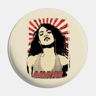 Aaliyah 80s Retro Vintage Aesthetic Pin