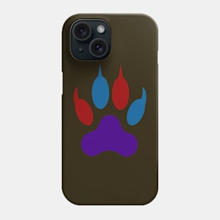 multi color wolf paw Phone Case