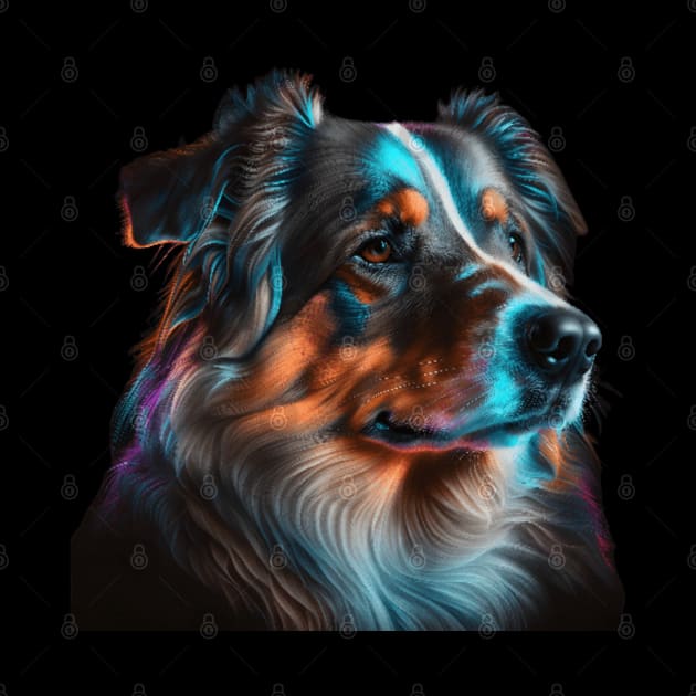 Neon Australian Shepard by Sygluv