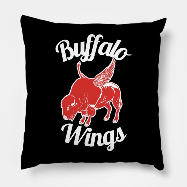 Buffalo Wings Hockey Logo Pillow by FantasySportsSpot