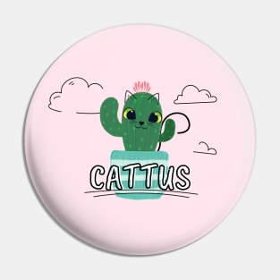 Cat Cactus Cattus Pin