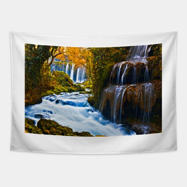 Duden Waterfalls Tapestry by bakikaracay