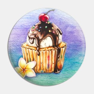 Colorful Ice Cream Cupcake Pin