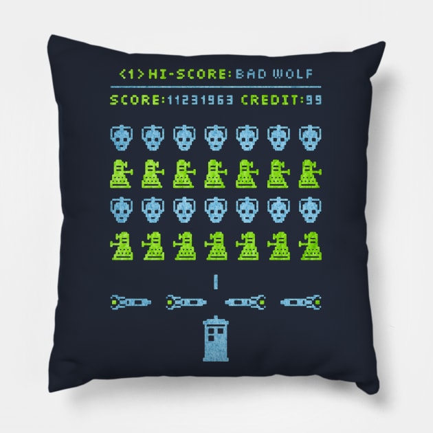 Dr ?: Space Invader Pillow by GarfunkelArt