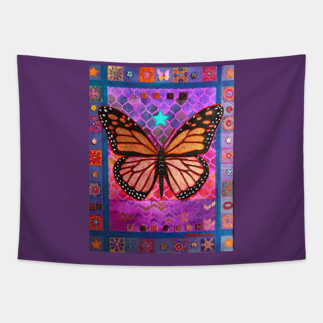 Bronze Butterfly Tapestry by Raybomusic01