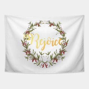 Rejoice Christmas Design Tapestry