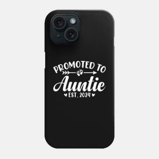 Promoted to Auntie 2024, Soon to Be Auntie Baby Reveal Aunt Phone Case