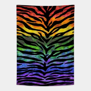 Rainbow Tiger Stripes Tapestry