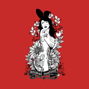 Tattooed Bunny Girl - Animal Instinct T-Shirt