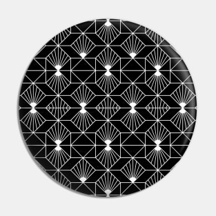 Art Deco Pattern no 93 - Black - Elegant Motifs Pin