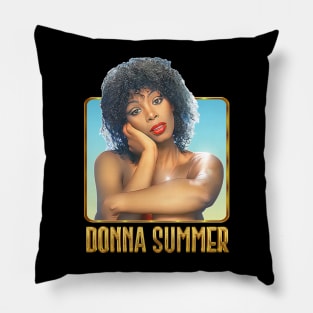 Donna Summer / Retro 70s Fan Art Design Pillow