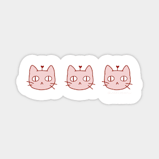 3 Pink Kitty by Sunnie Meowtlu Magnet