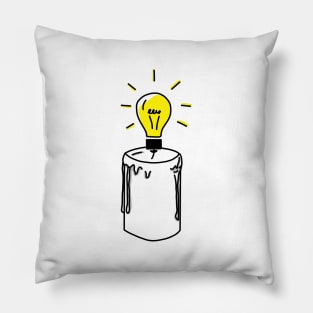 Candle light bulb Pillow