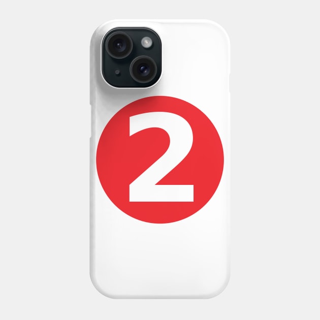 Number 2 Big Red Dot Letters & Numbers Phone Case by skycloudpics