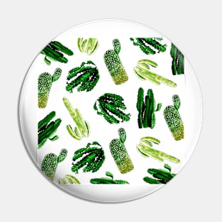 Watercolor cactus Pin