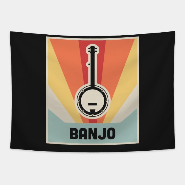 Vintage Style BANJO Poster Tapestry by MeatMan