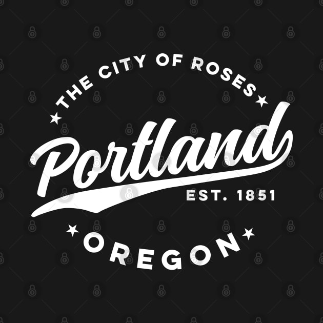 Vintage Portland Oregon City of Roses Retro USA by DetourShirts