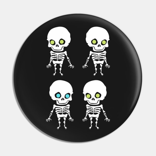 Skeleton pattern Pin by LukjanovArt