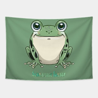 Screaming Froggy Funny Frog Tapestry