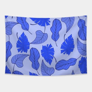 Blue Leaves Tapestry