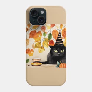 Cat in autumn mood Phone Case