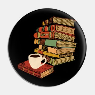 Books And Coffee Pin