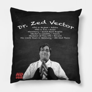 B&W Series - Dr. Zed Vector Pillow