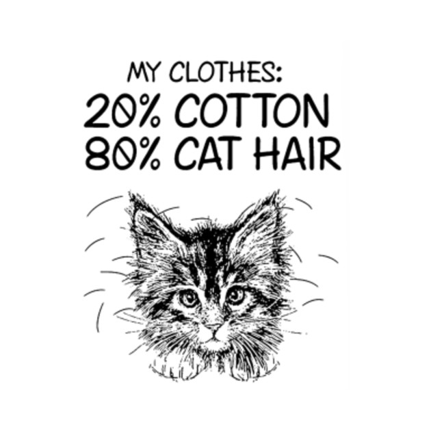My Clothes 20 Cotton 80 Cat Hair Shirt My Clothes 20 Cotton 80