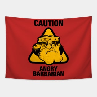 Caution: Angry Barbarian Tapestry