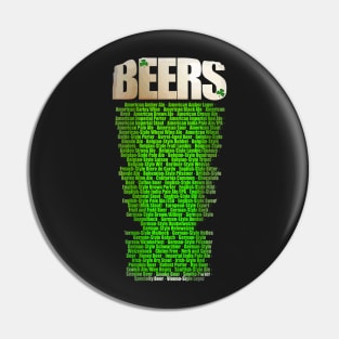 types of beer of the world, edition St. Patrick's day Pin