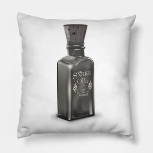 Snake Oil Bottle Pillow