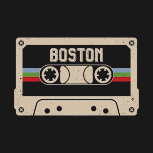 Personalized Boston Name Birthday Vintage Cassette Tape T-Shirt