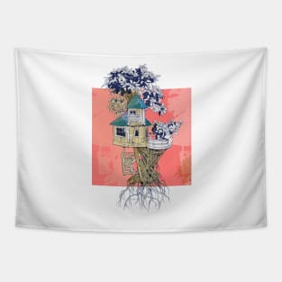 Treehouse colors Tapestry