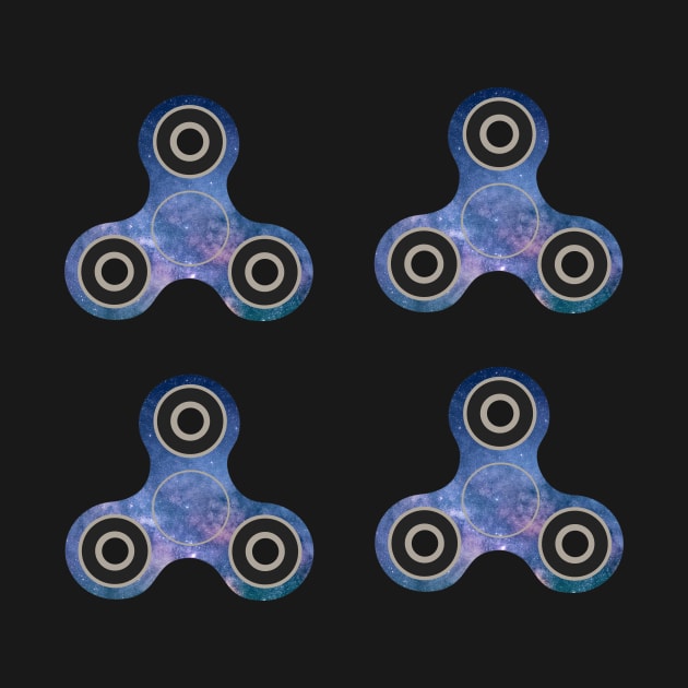 fidget spinner stickers galaxy by B0red