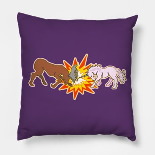 Moose vs. Unicorn Pillow