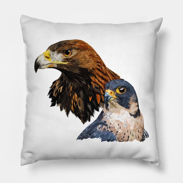 Peregrine Falcon and Pillow by obscurite