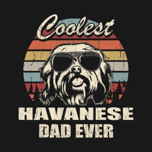 Coolest Havanese Dad Ever Vintage T-Shirt