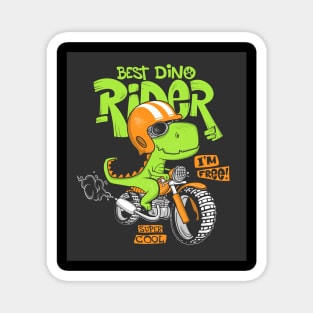 dinosaur-riding-motorbike-print Magnet