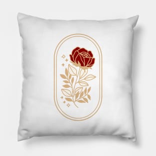 Rose Flower Emblem Pillow