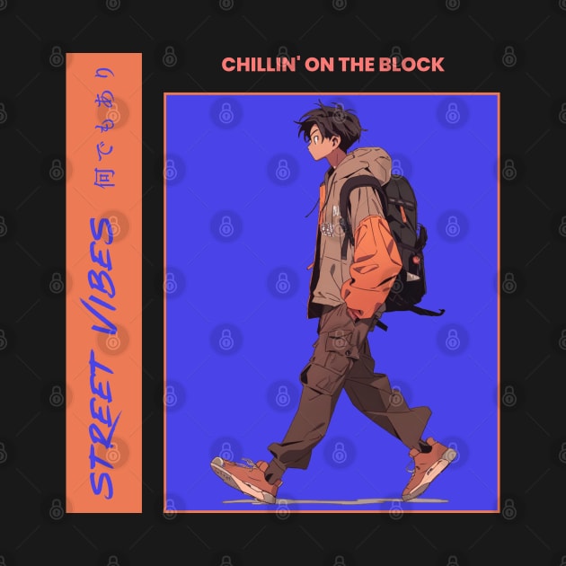 Street Vibes Chillin’ On The Block Manga and Anime by ChasingTees