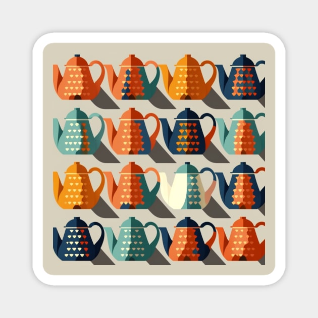 Classic Tea Pot Design Magnet by Star Scrunch