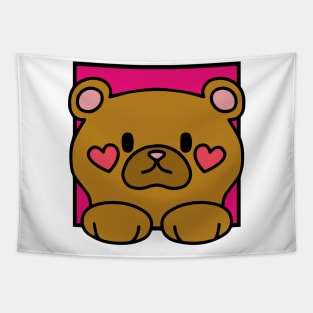 Love Cuddle Bear Pink Tapestry