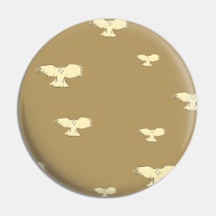 Beige Birds Pin