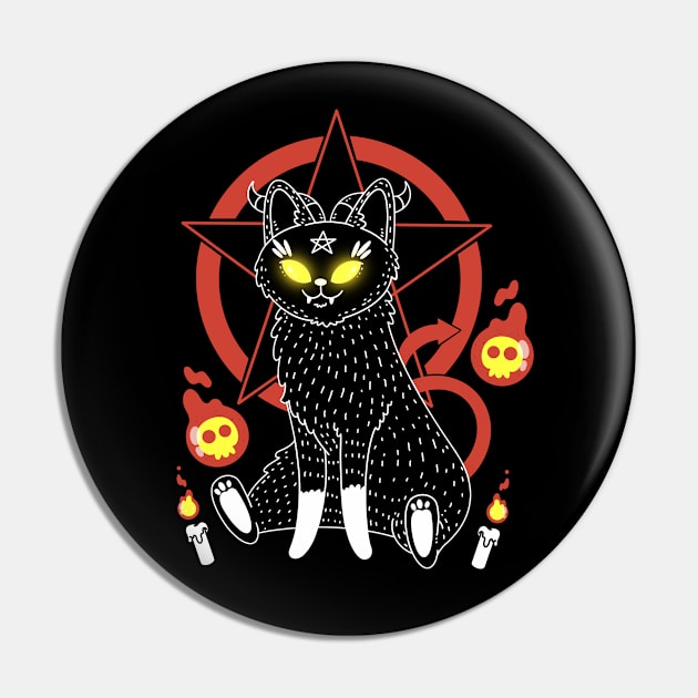 Devil Cat Pin by Artthree Studio