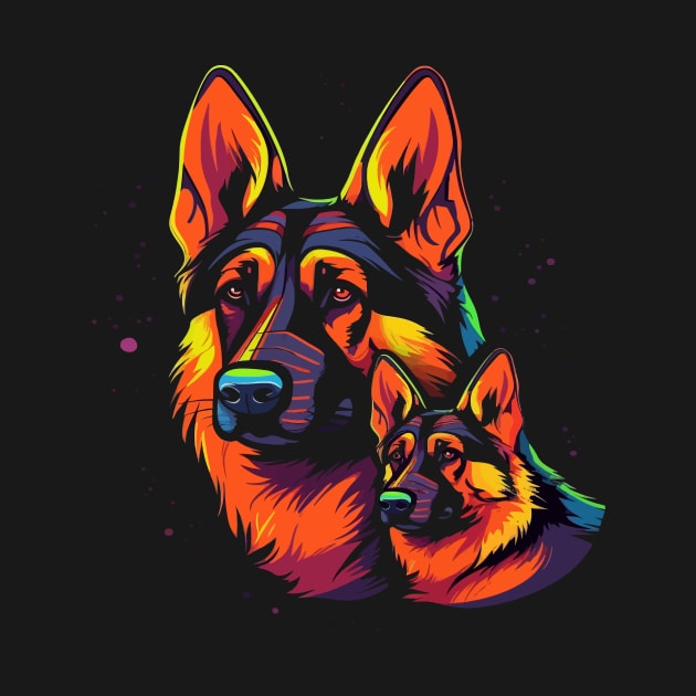 German Shepherd Fathers Day by JH Mart