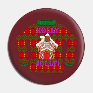 Tacky Christmas Sweater | Gingerbread House | Cherie's Art(c)2021 Pin